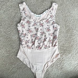 Pink Floral Bodysuit